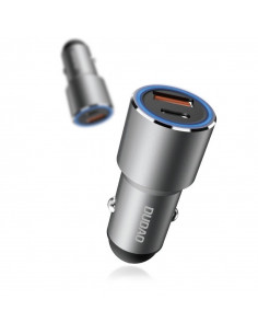 
USB-A USB-C PD QC 22,5 W automobilinis įkroviklis – pilkas
