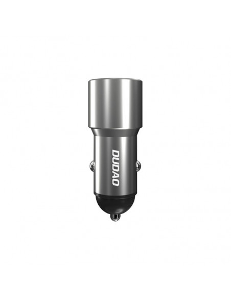 
USB-A USB-C PD QC 22,5 W automobilinis įkroviklis – pilkas
