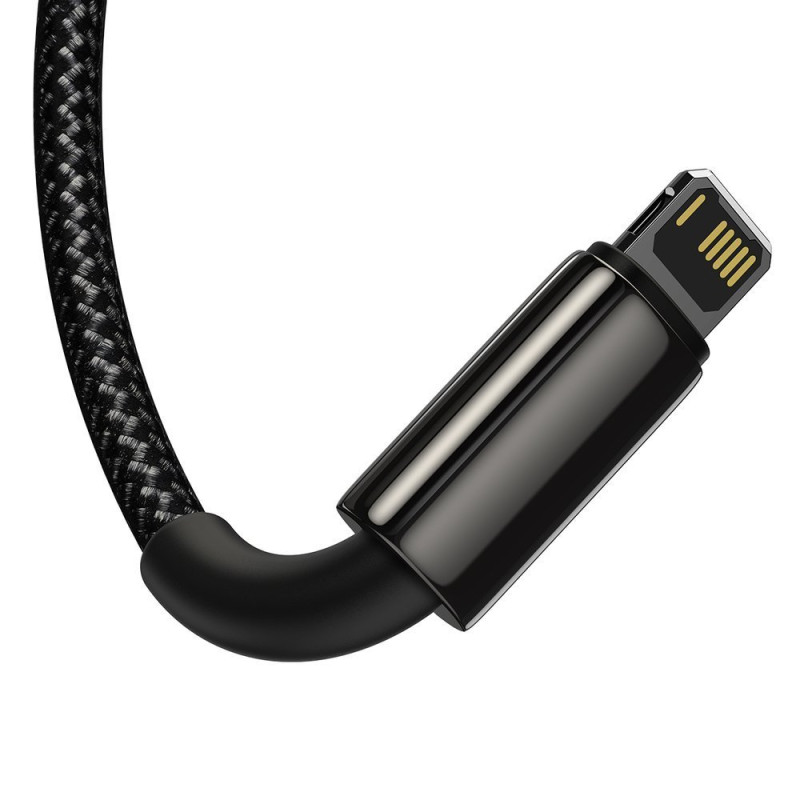 Kabelis 3in1 USB USB-C iPhone Lightning microUSB 3.5 A 1.5 m juodas