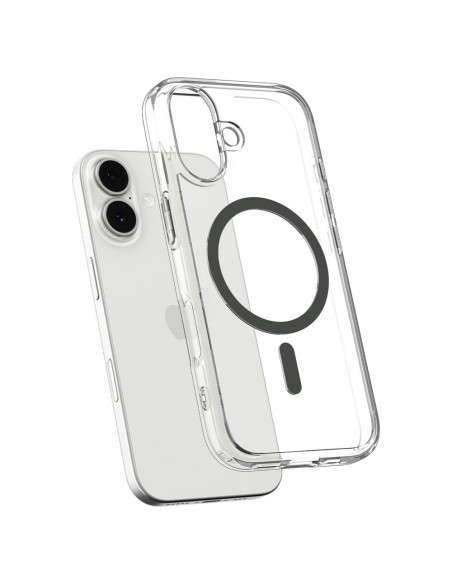 
„iPhone 17 Ultra Hybrid MagSafe“ dėklas – permatomas pilkas
