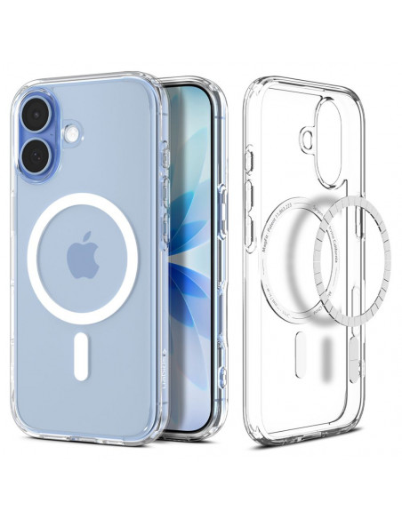 
„iPhone 17 Ultra Hybrid MagSafe“ dėklas – skaidrus ir baltas
