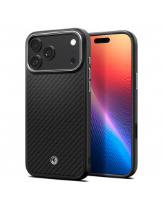 
„iPhone 17 Pro MagSafe“ dėklas – juodas ir sidabrinis
