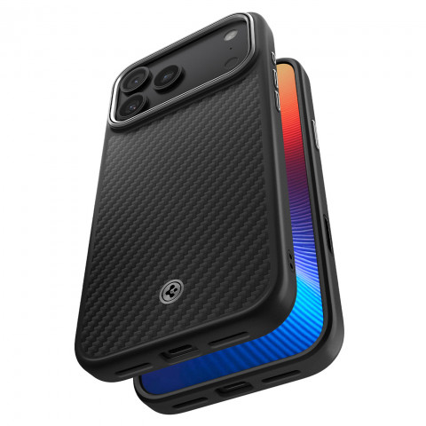 
„iPhone 17 Pro MagSafe“ dėklas – juodas ir sidabrinis
