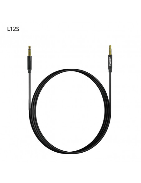 
Stereo AUX kabelis su mini lizdu 3,5 mm, 1 m – juodas
