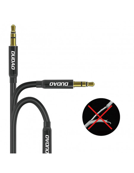 
Stereo AUX kabelis su mini lizdu 3,5 mm, 1 m – juodas
