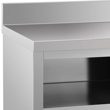 Stalas su sieniniu stalviršiu su spintele ir stumdomų durų apvadu, 150 x 60 cm Stalas su sieniniu stalviršiu su spintele ir stumdomų durų apvadu, 150 x 60 cm