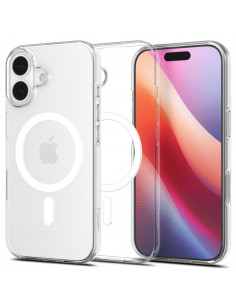 
„MagSafe“ apsauginis „iPhone 17“ dėklas su skystųjų kristalų efektu – skaidrus ir baltas
