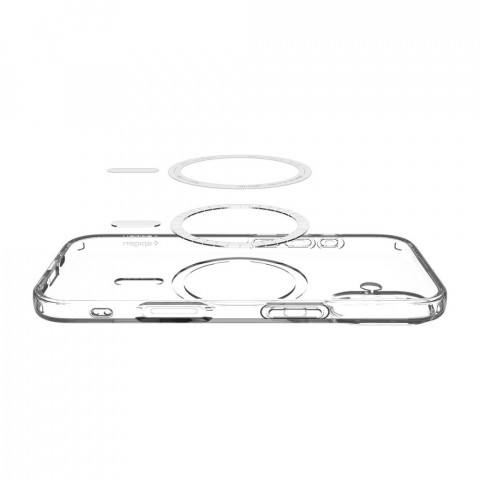 
„MagSafe“ apsauginis „iPhone 17“ dėklas su skystųjų kristalų efektu – skaidrus ir baltas
