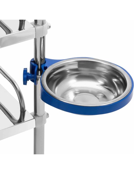 Kosmetinio gydymo laboratorinis vežimėlis iš plieno 3 lentynos 1 stalčius 71 x 63 x 86 cm 15 kg Kosmetinio gydymo laboratorinis vežimėlis iš plieno 3 lentynos 1 stalčius 71 x 63 x 86 cm 15 kg