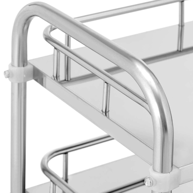 Kosmetinio gydymo laboratorinis vežimėlis iš plieno 3 lentynos 1 stalčius 71 x 63 x 86 cm 15 kg