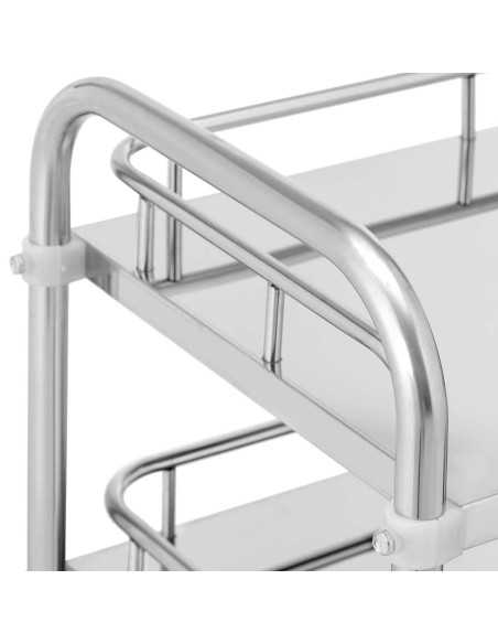 Kosmetinio gydymo laboratorinis vežimėlis iš plieno 3 lentynos 1 stalčius 71 x 63 x 86 cm 15 kg Kosmetinio gydymo laboratorinis vežimėlis iš plieno 3 lentynos 1 stalčius 71 x 63 x 86 cm 15 kg