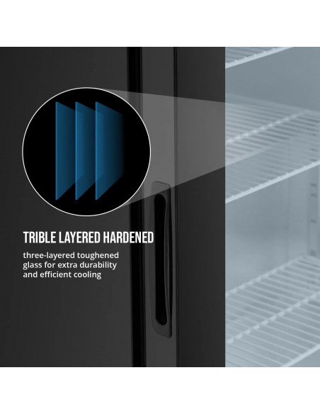 
Šaldiklio spintelė, po stalviršiu montuojama šaldiklio spintelė, stiklinė, 3 lentynos, 88 l
