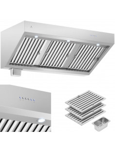 
Gastronominis gartraukis su varikliu ir apšvietimu STEEL 140 cm 1500 m3/ h 250 W
