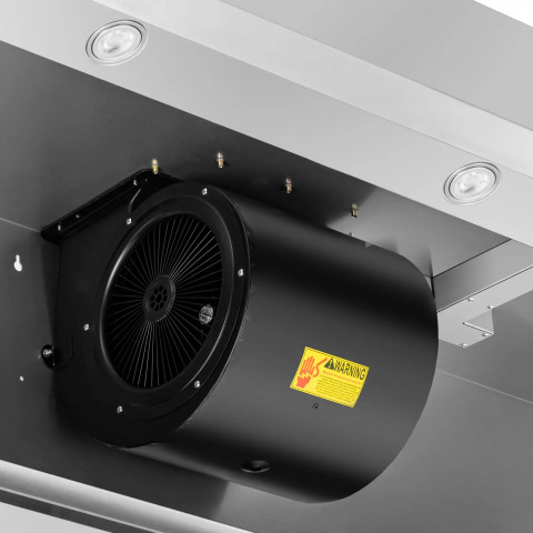 
Gastronominis gartraukis su varikliu ir apšvietimu STEEL 140 cm 1500 m3/ h 250 W
