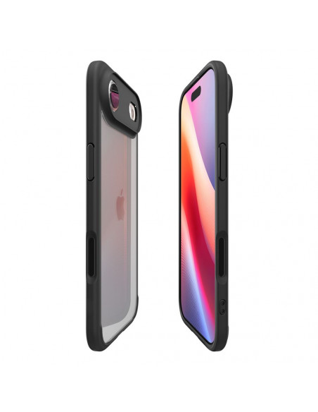 
iPhone 17 Air Ultra Hybrid galinis dėklas – matinės juodos spalvos
