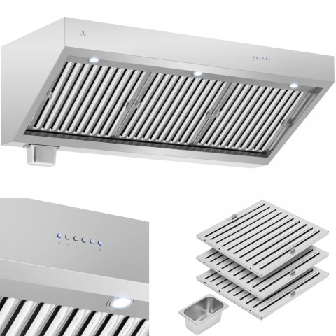 
Gastronominis gartraukis su varikliu ir apšvietimu, PLIENAS, 160 cm, 1500 m3/ h, 250 W
