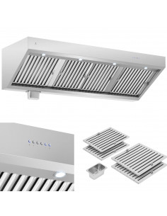 
Gastronominis gartraukis su varikliu ir apšvietimu STEEL 200 cm 1500 m3/ h 255 W
