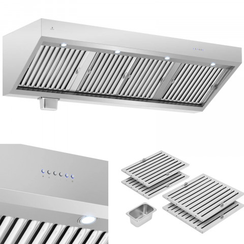 
Gastronominis gartraukis su varikliu ir apšvietimu STEEL 200 cm 1500 m3/ h 255 W
