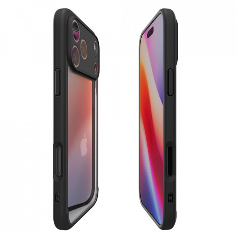 
iPhone 17 Pro Max Ultra Hybrid galinis dėklas – matinės juodos spalvos
