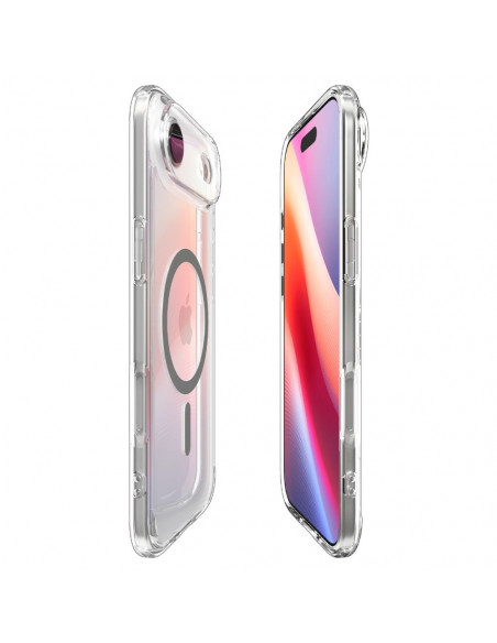 
„iPhone 17 Air Ultra Hybrid MagSafe“ apsauginis dėklas – permatomas pilkas
