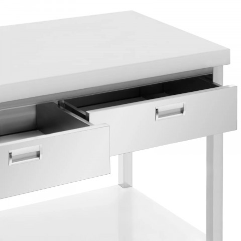 
Stalas, darbastalis, 3 stalčiai, lentyna, PLIENAS, 180 x 60 cm
