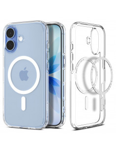 
„iPhone 17 Ultra Hybrid MagSafe“ dėklas – skaidrus ir baltas
