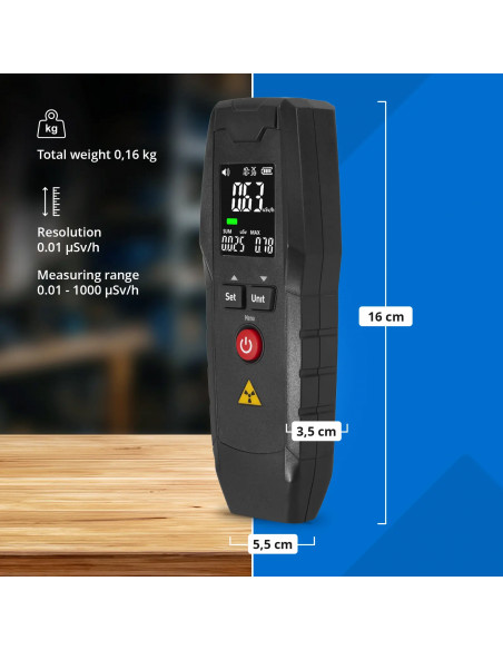 
Geigerio beta gama rentgeno spinduliuotės matuoklis
