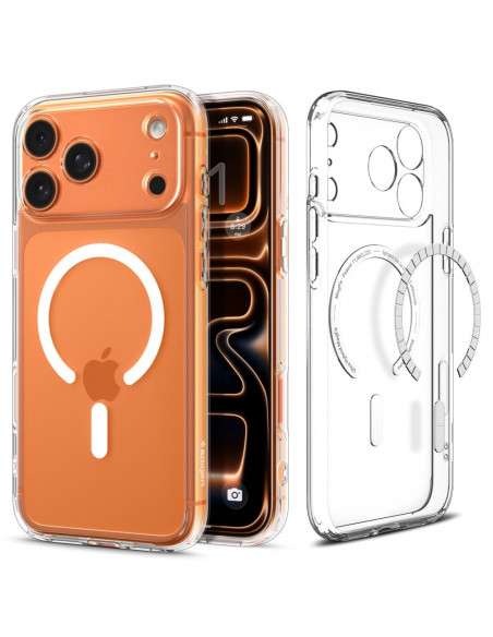 
„iPhone 17 Pro Ultra Hybrid MagSafe“ apsauginis dėklas – skaidrus ir baltas
