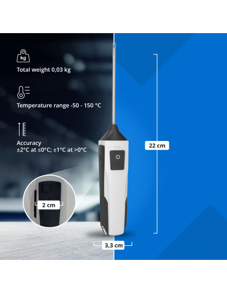 
Elektroninis serviso termometras „Tarmopara K Bluetooth“ -50–150 °C

