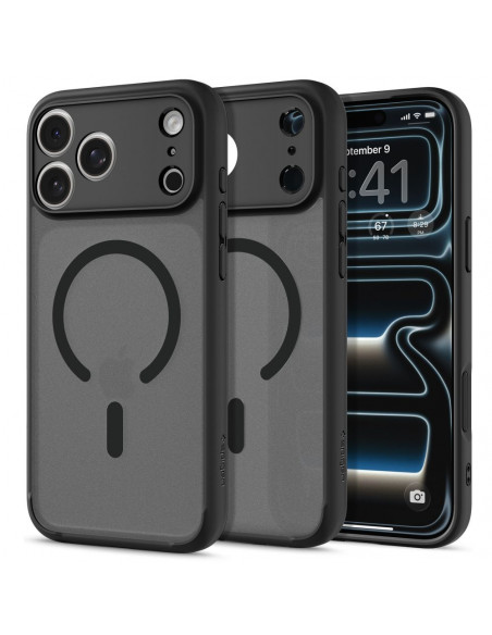 
„iPhone 17 Pro Ultra Hybrid MagSafe“ apsauginis dėklas – juodas
