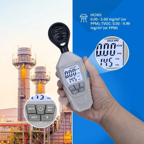 
TVOC HCHO oro kokybės matuoklis nuo 0,01 mg/ m3
