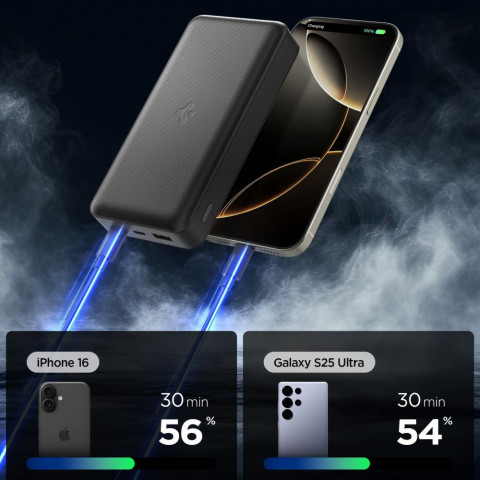 
Nešiojamoji baterija 30000mAh 30W USB-A USB-C - juoda
