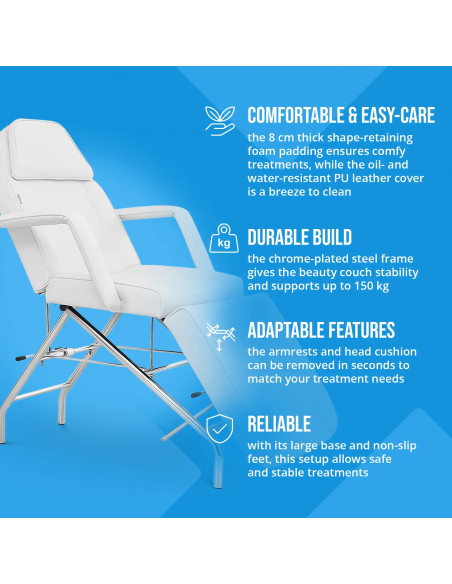 
SPA MATERA tatuiruočių masažo kosmetikos kėdė - balta
