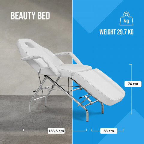 
SPA MATERA tatuiruočių masažo kosmetikos kėdė - balta
