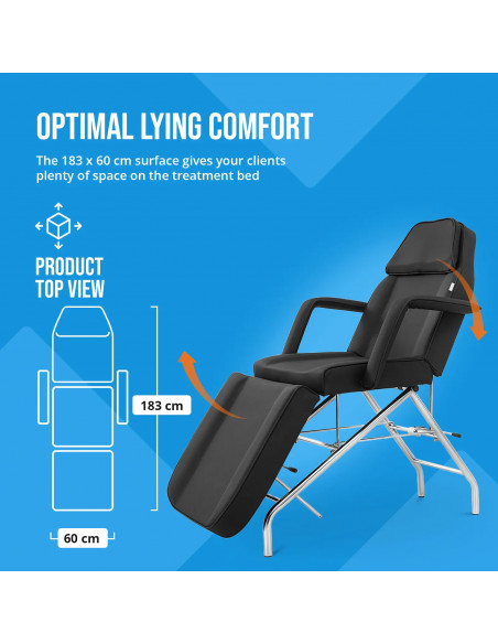 
SPA MATERA tatuiruočių masažo kosmetikos kėdė - juoda
