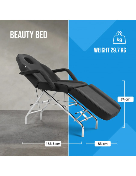 
SPA MATERA tatuiruočių masažo kosmetikos kėdė - juoda
