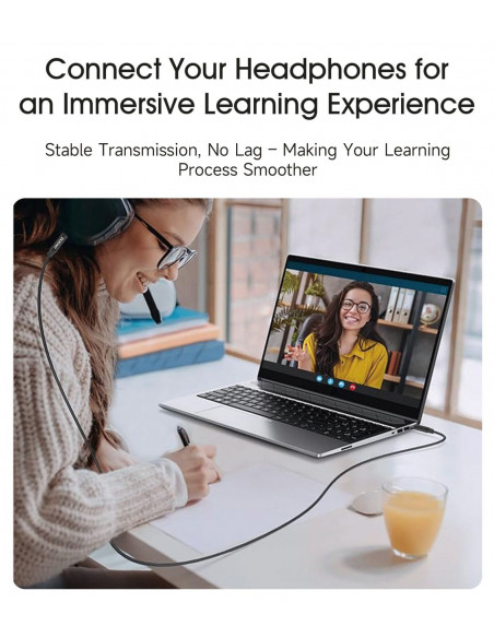 
Stereo AUX kabelis su mini lizdu 3,5 mm, 1 m – juodas
