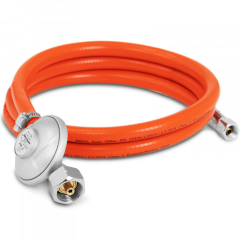 
Dujų reduktorius griliui 37 mbar išleidimo angos skersmuo 8 mm įleidimo anga G16
