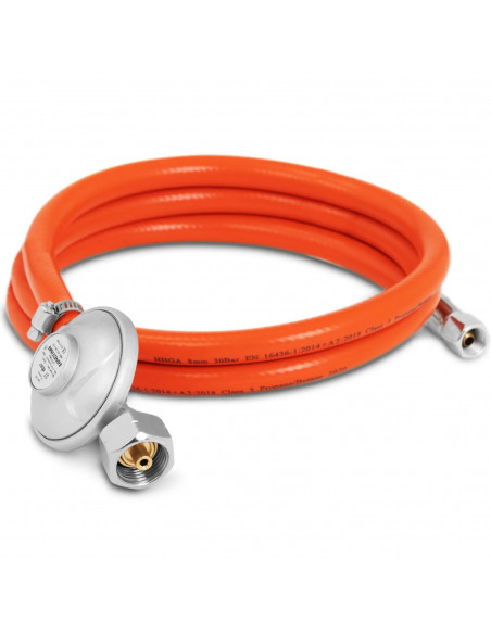 
Dujų reduktorius griliui 37 mbar išleidimo angos skersmuo 8 mm įleidimo anga G16
