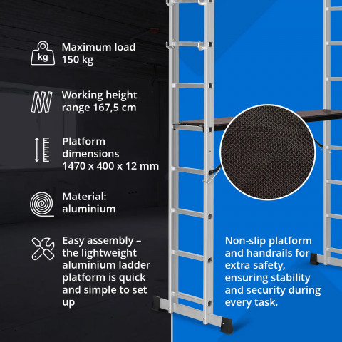 
3 viename sulankstomos kopėčios pastoliai iki 3,8 m
