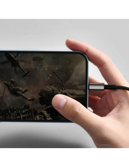 Kabelis 3in1 USB USB-C iPhone Lightning microUSB 3.5 A 1.5 m juodas Kabelis 3in1 USB USB-C iPhone Lightning microUSB 3.5 A 1.5 m juodas