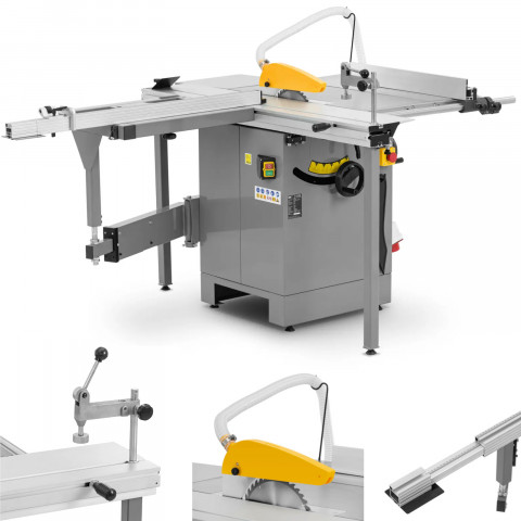 
Stumdomas stalo pjūklas medienai su stumdomu stalu 4000 aps./ min. 2200 W
