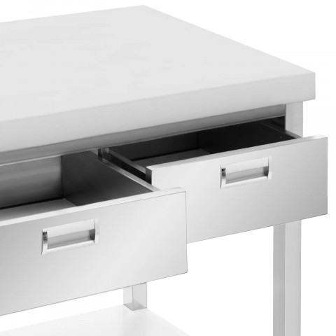 
Stalas, darbastalis, 3 stalčiai, lentyna, PLIENAS, 120 x 60 cm
