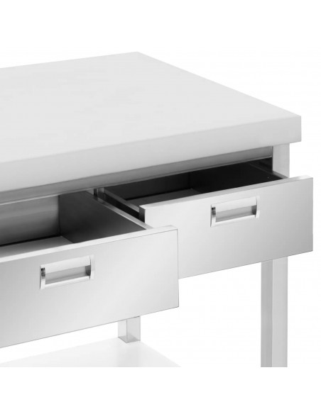 
Stalas, darbastalis, 3 stalčiai, lentyna, PLIENAS, 120 x 60 cm
