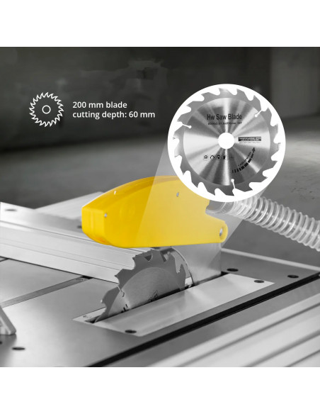 
Diskinis stalo pjūklas medienai, 200 mm skersmens, 400 V, 1100 W
