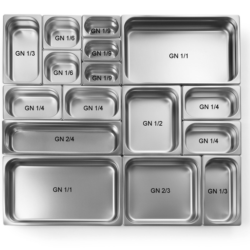 Plieninis GN konteineris Profi Line -40C iki +300C GN 2/4 aukštis 150mm - Hendi 801840
