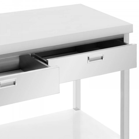 
Stalas, darbastalis, 3 stalčiai, lentyna, PLIENAS, 200 x 60 cm
