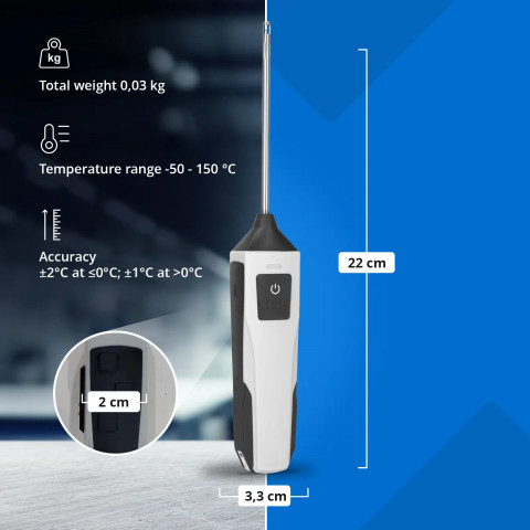 
Elektroninis serviso termometras „Tarmopara K Bluetooth“ -50–150 °C
