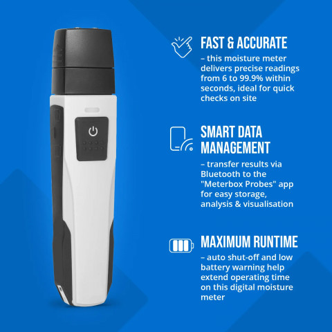 
Drėgmės matuoklis higrometras drėgmės matuoklis medienos tinkui „Bluetooth 6-99“
