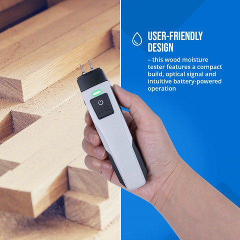 
Drėgmės matuoklis higrometras drėgmės matuoklis medienos tinkui „Bluetooth 6-99“
